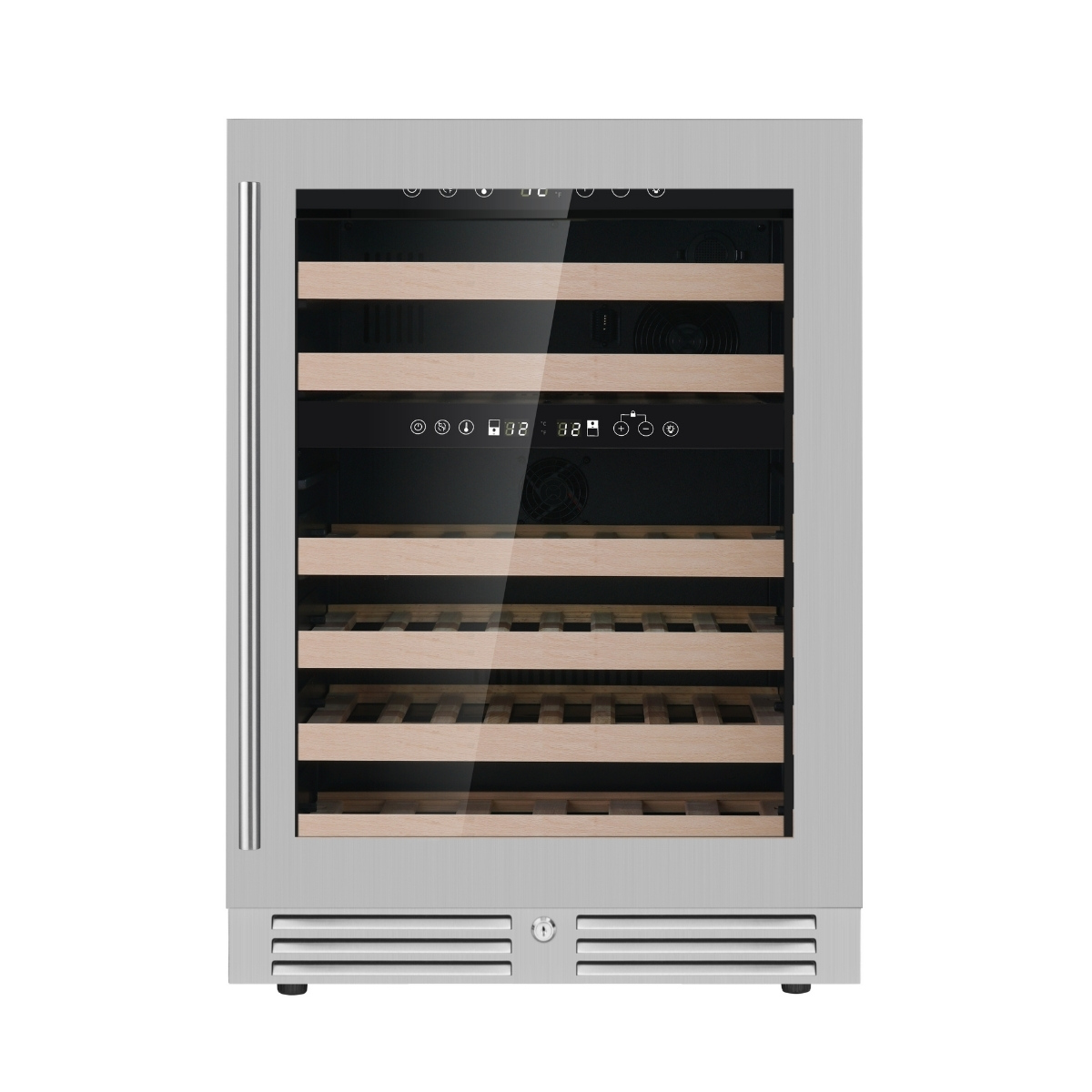 24" Built-in Dual Temperature Zone Wine Fridge with Low-E Glass Door