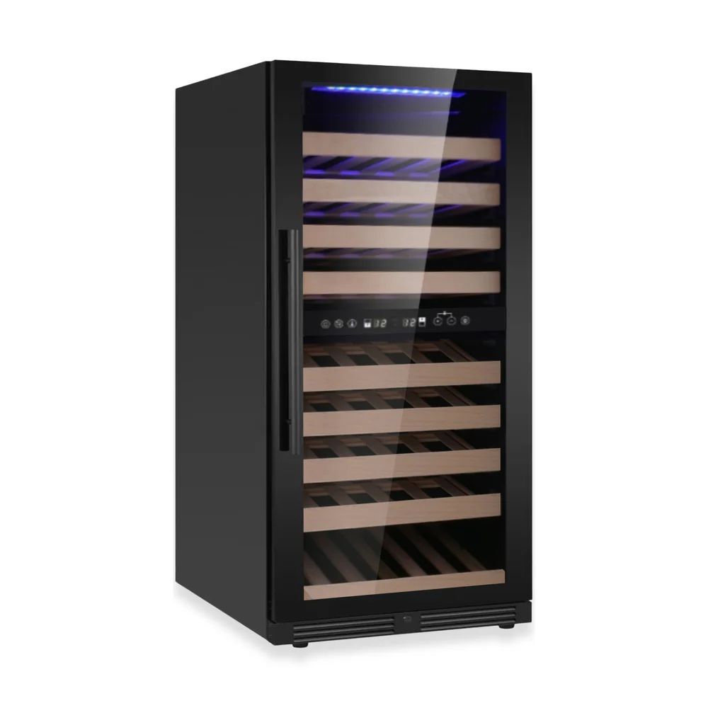 47-Inch Built-In Dual-Zone Wine Refrigerator with UV-Resistant Low-E Glass