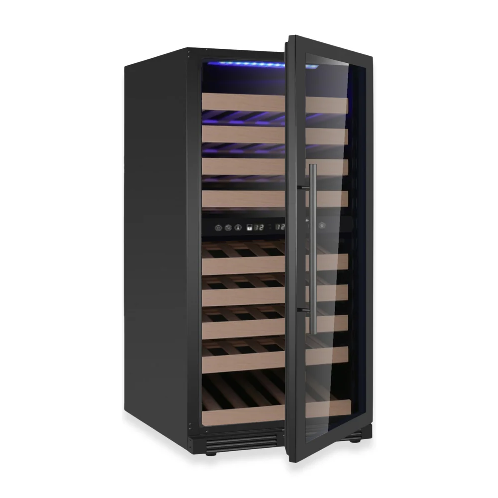 47-Inch Built-In Dual-Zone Wine Refrigerator with UV-Resistant Low-E Glass