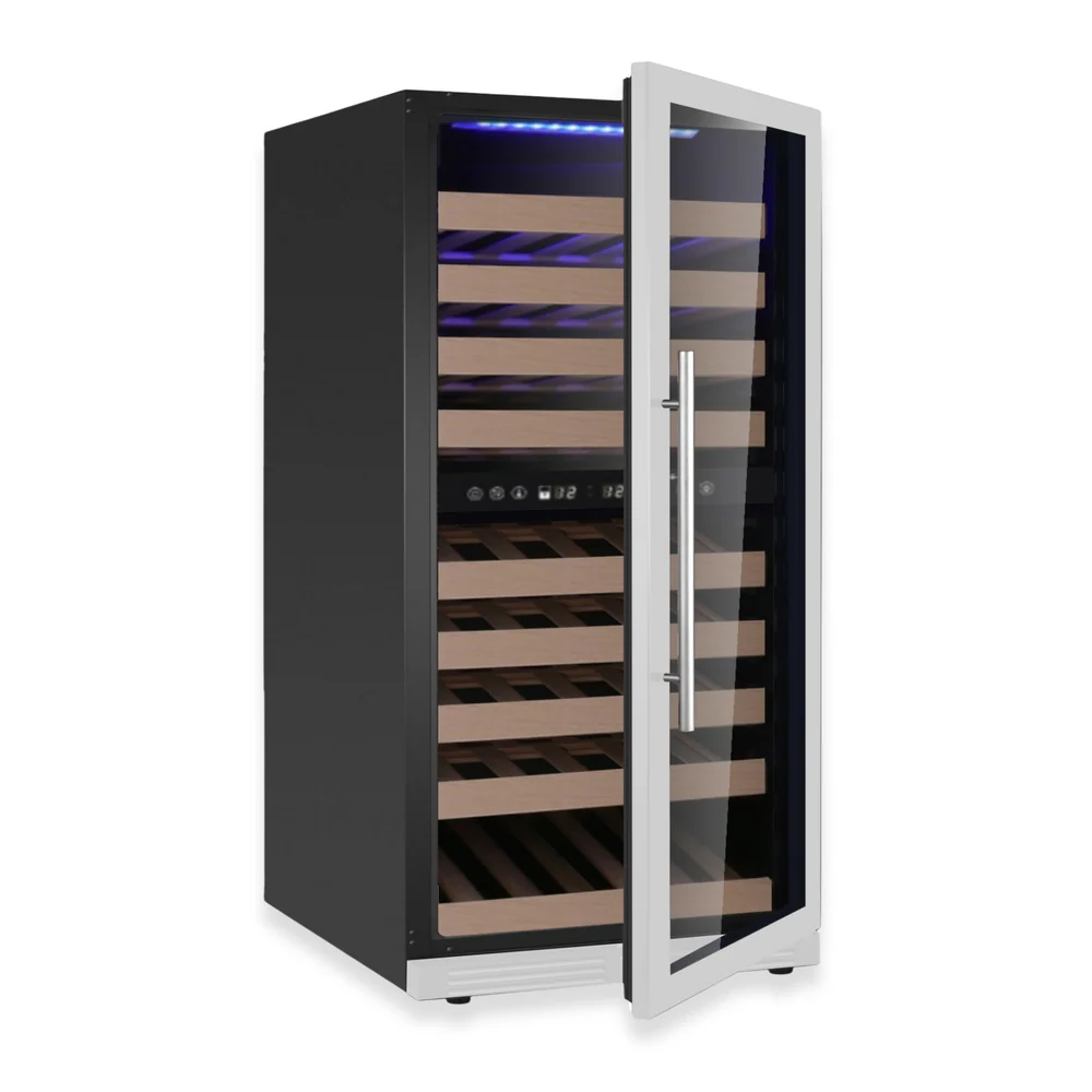 47-Inch Built-In Dual-Zone Wine Refrigerator with UV-Resistant Low-E Glass