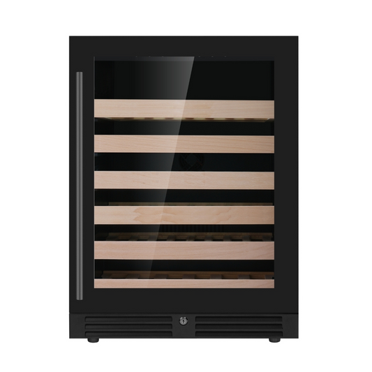 24-Inch Built-In Wine Cooler with Low-E Glass — Elegant Single-Zone Design