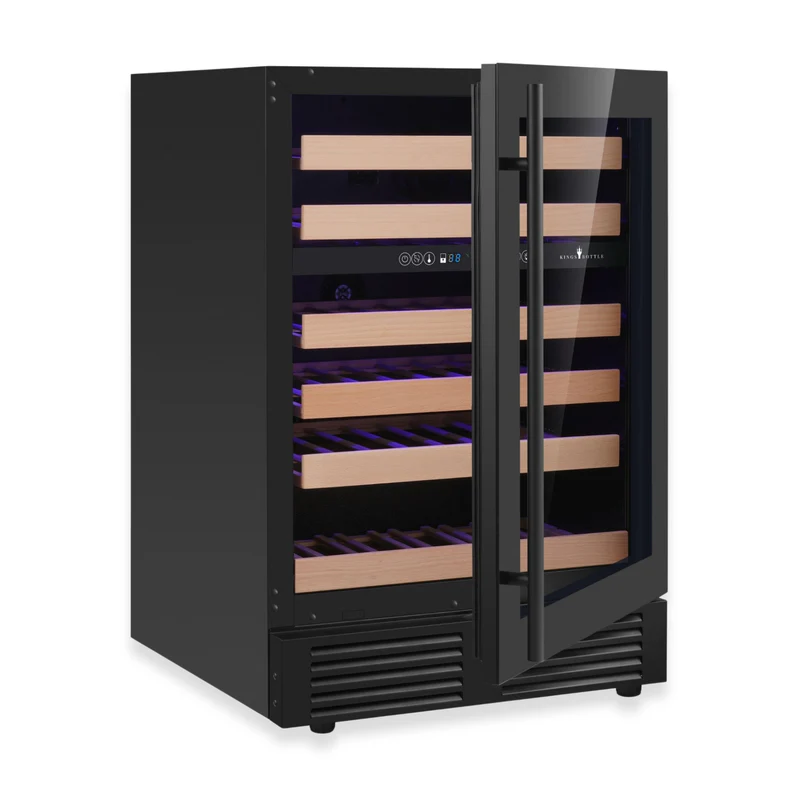 24" Built-in Dual Temperature Zone Wine Fridge with Low-E Glass Door