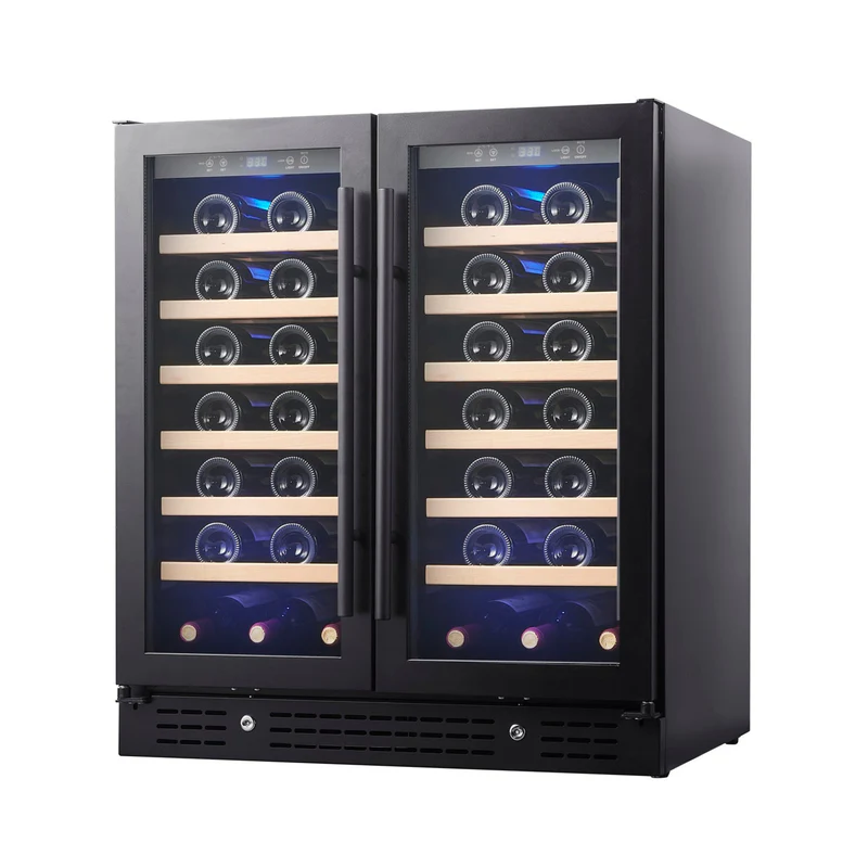 30-Inch Built-In Dual-Zone Wine Refrigerator with Low-E Glass