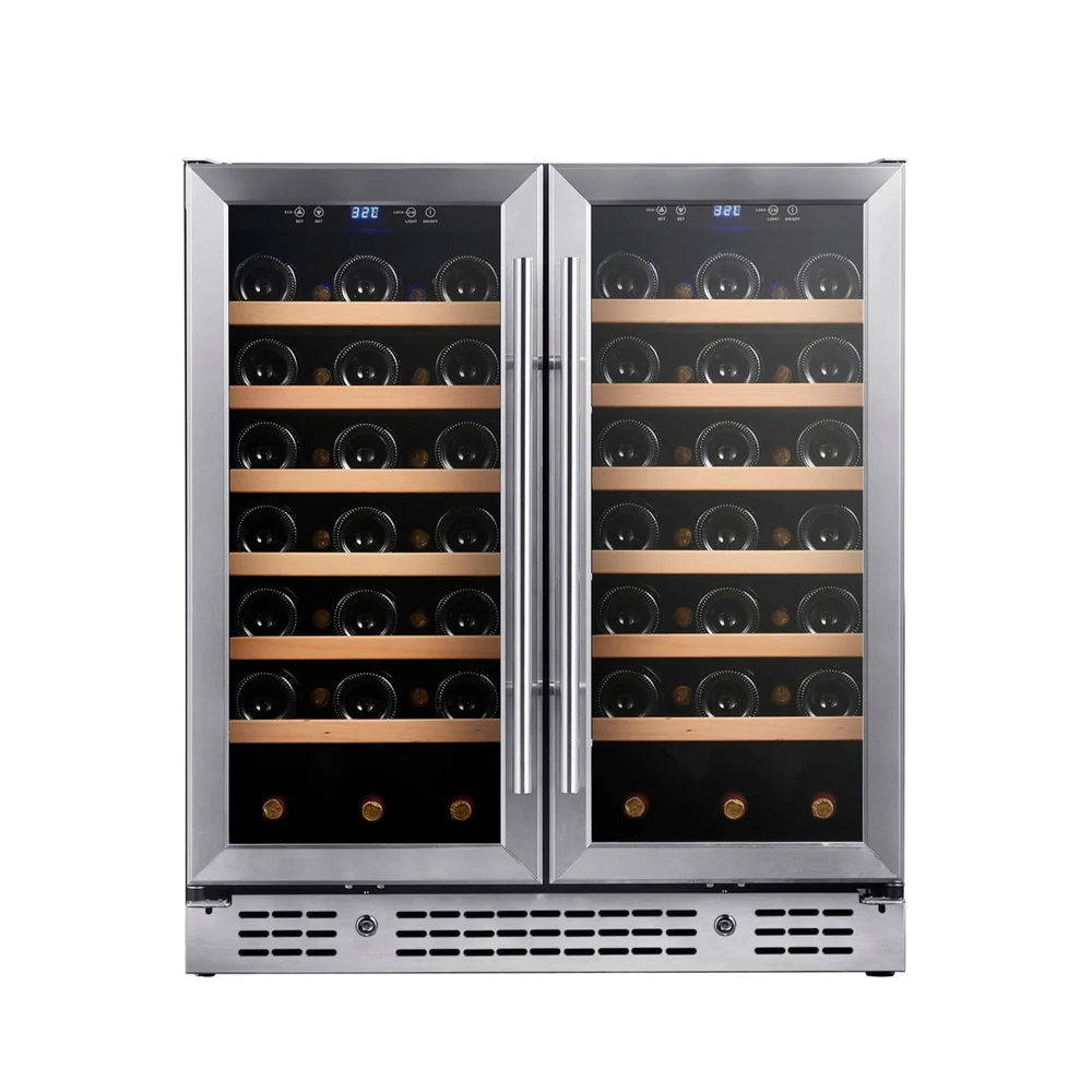 30-Inch Built-In Dual-Zone Wine Refrigerator with Low-E Glass