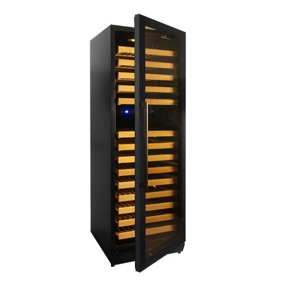 Large-Capacity Wine Refrigerator with Stainless Steel Framed Glass Door