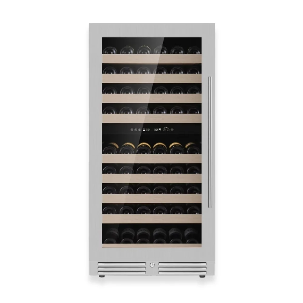 47-Inch Built-In Dual-Zone Wine Refrigerator with UV-Resistant Low-E Glass