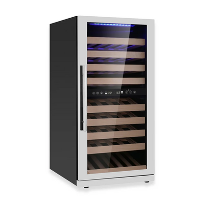 47-Inch Built-In Dual-Zone Wine Refrigerator with UV-Resistant Low-E Glass