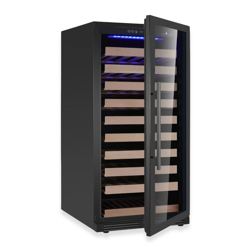 47-Inch Upright Single-Zone Wine Fridge with UV-Resistant Low-E Glass