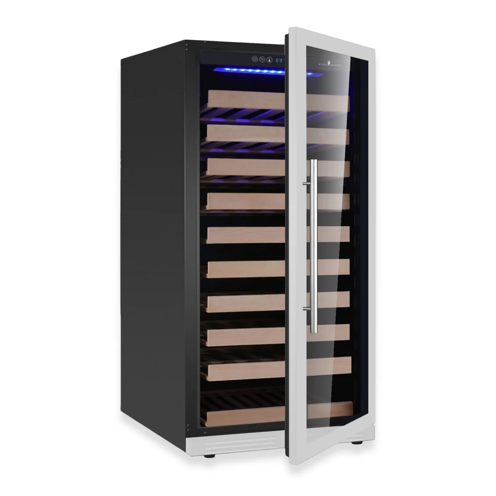 47-Inch Upright Single-Zone Wine Fridge with UV-Resistant Low-E Glass