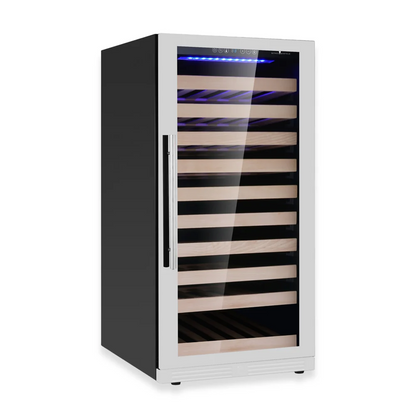 47-Inch Upright Single-Zone Wine Fridge with UV-Resistant Low-E Glass