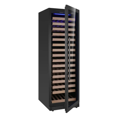 Large Capacity Upright Wine Cooler, Single Zone with Low-E Glass Door