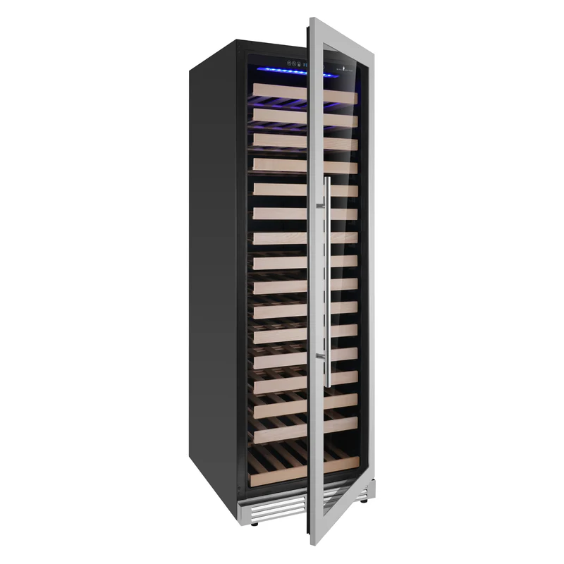 Large Capacity Upright Wine Cooler, Single Zone with Low-E Glass Door