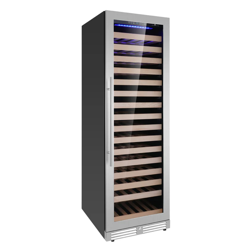 Large Capacity Upright Wine Cooler, Single Zone with Low-E Glass Door