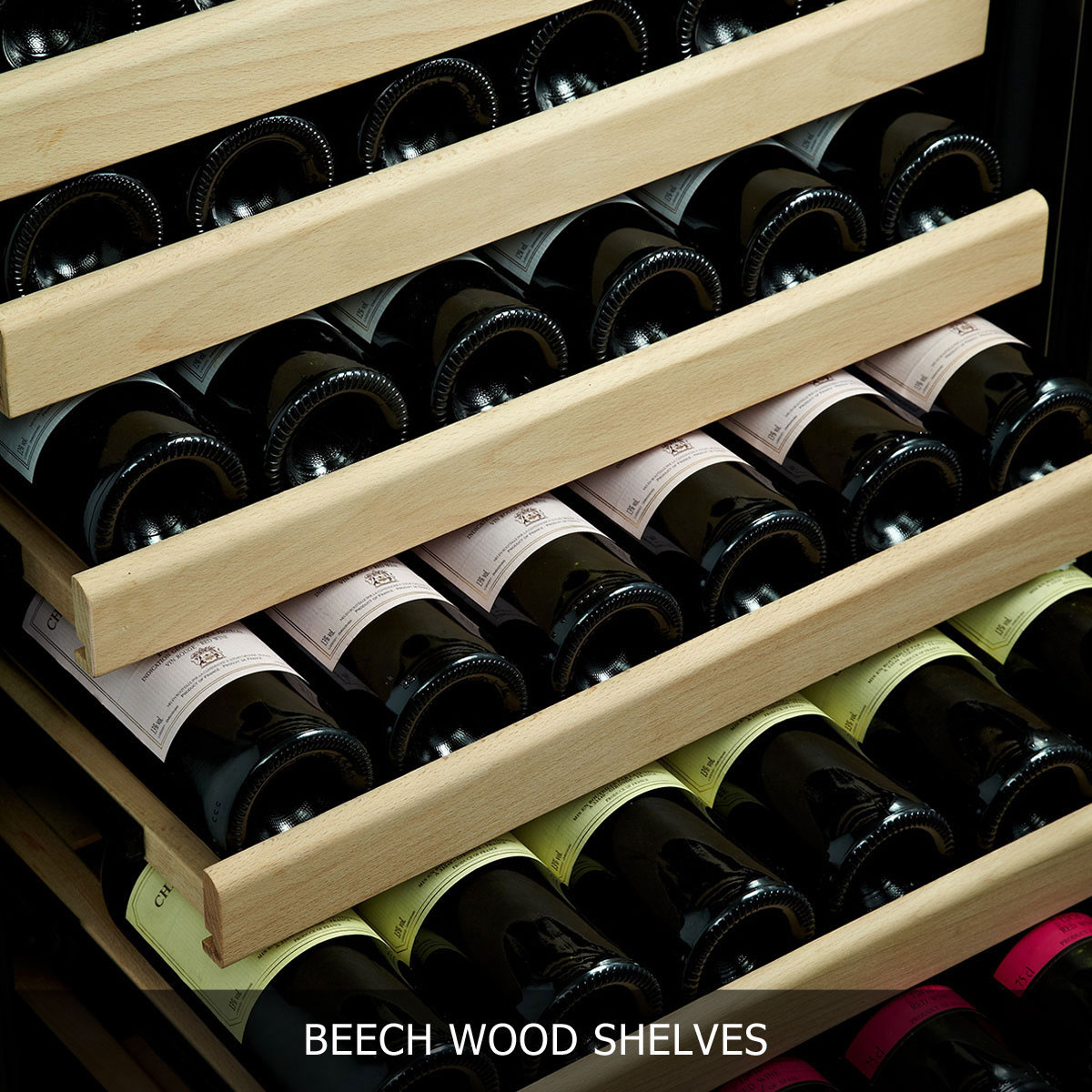 Tall Upright Dual-Zone Wine Fridge | Low-E Glass Door & Ultra-Quiet Cooling